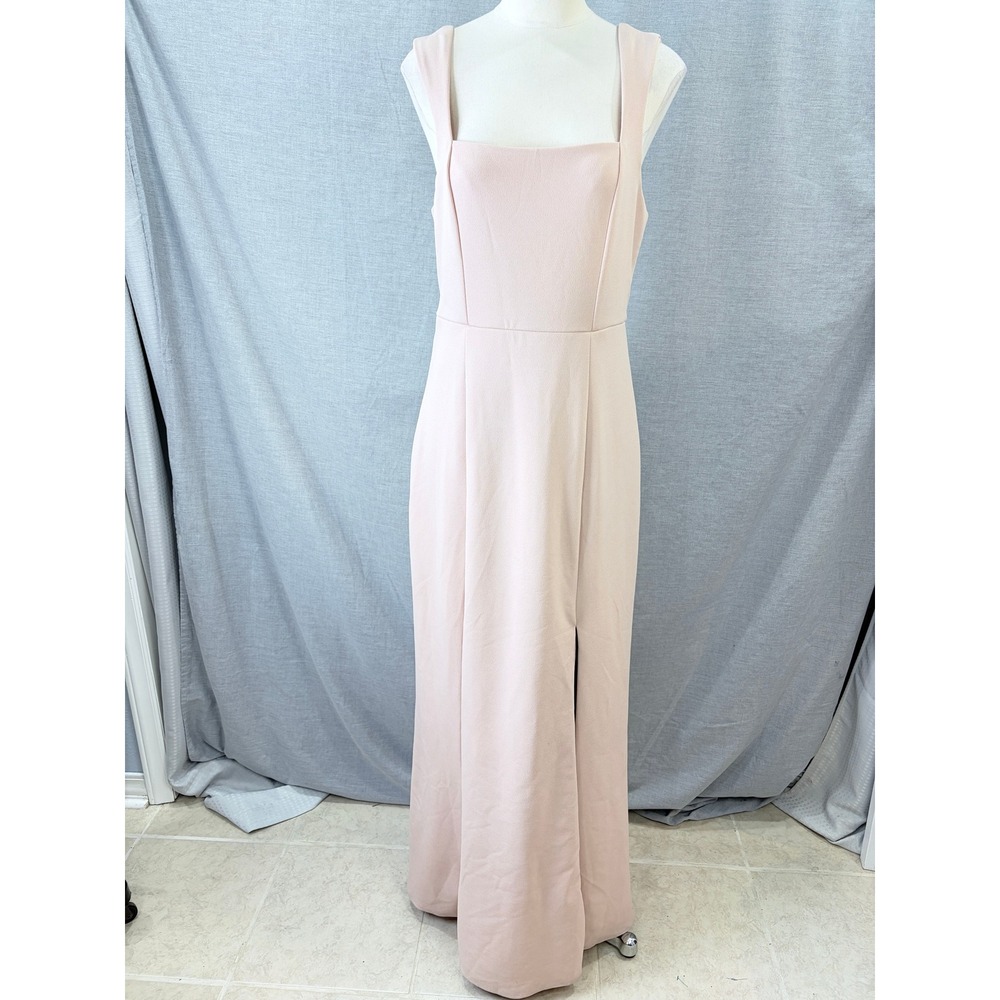 Show Me Your MuMu Blush Paris Gown Square Neck Slip Bridesmaid Prom‎ Dress XL